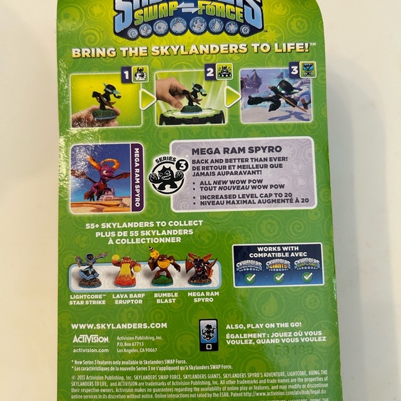 New Sealed Skylanders Swap Force Mega Ram Spyro All Fired Up! Figure - Picture 3 of 3
